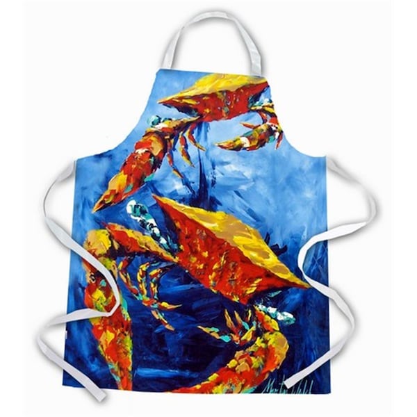 Carolines Treasures Puddle O Two Crabs Apron MW1253APRON - main